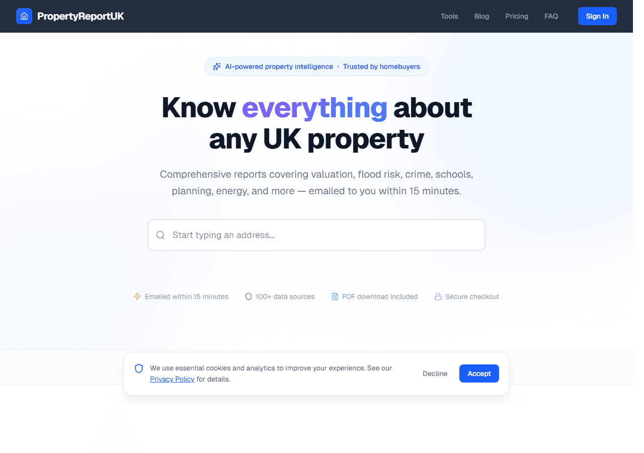 PropertyReportUK - property intelligence